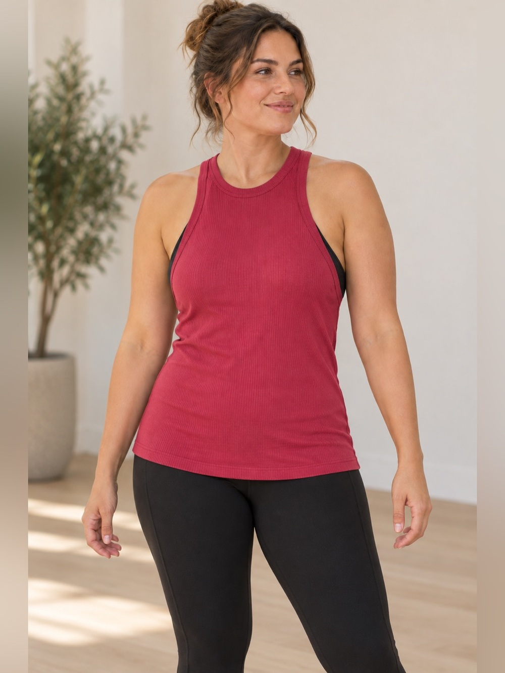 FP Movement Love Tank Wild Raspberry Ribbed Racerback NWT Large - Picture 3 of 14